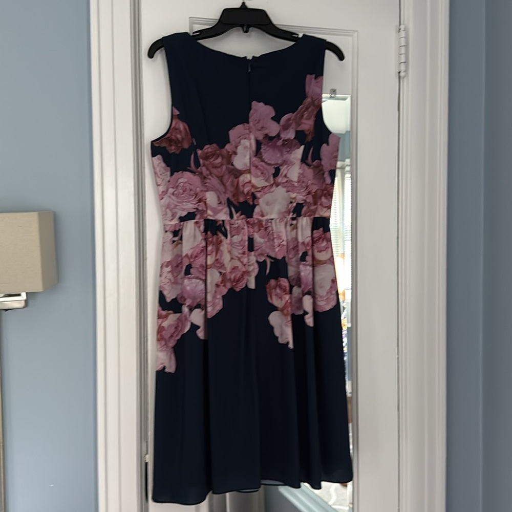 Adrianna Papell Navy/Floral Dress SIZE 12 - Picture 10 of 12